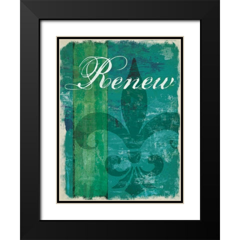 Renew - Unwind I Black Modern Wood Framed Art Print with Double Matting by Pied Piper Creative