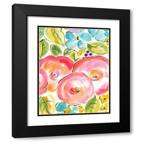 Flower Delight III Black Modern Wood Framed Art Print with Double Matting by Minasian, Julia