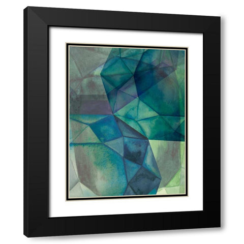 Gemstones I Black Modern Wood Framed Art Print with Double Matting by Popp, Grace