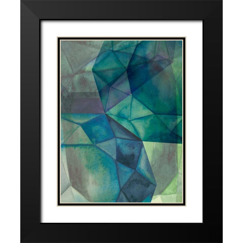 Gemstones I Black Modern Wood Framed Art Print with Double Matting by Popp, Grace