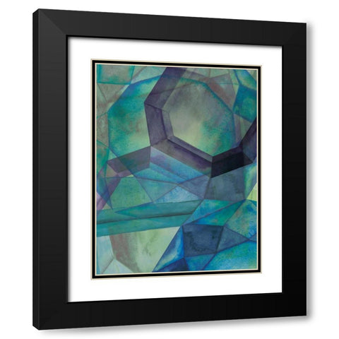Gemstones III Black Modern Wood Framed Art Print with Double Matting by Popp, Grace
