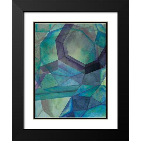 Gemstones III Black Modern Wood Framed Art Print with Double Matting by Popp, Grace