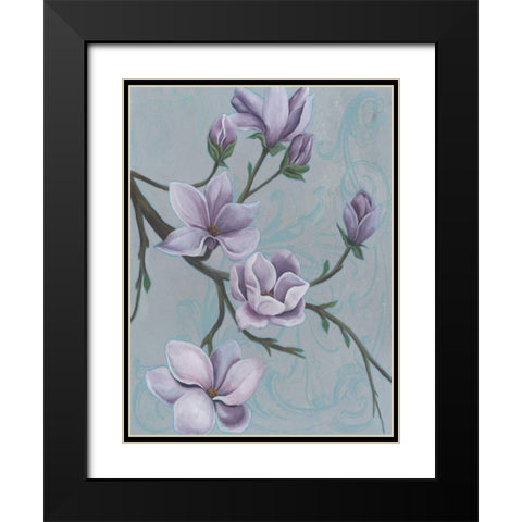 Branches of Magnolia II Black Modern Wood Framed Art Print with Double Matting by Popp, Grace