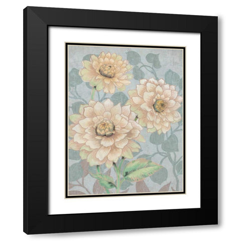 Trois Fleurs III Black Modern Wood Framed Art Print with Double Matting by OToole, Tim
