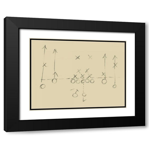 Playbook I Black Modern Wood Framed Art Print with Double Matting by Harper, Ethan