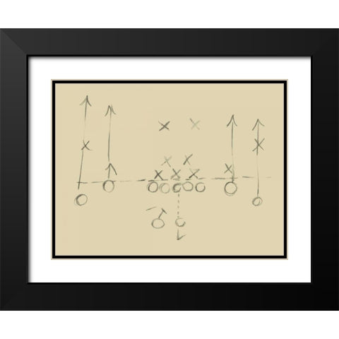 Playbook I Black Modern Wood Framed Art Print with Double Matting by Harper, Ethan