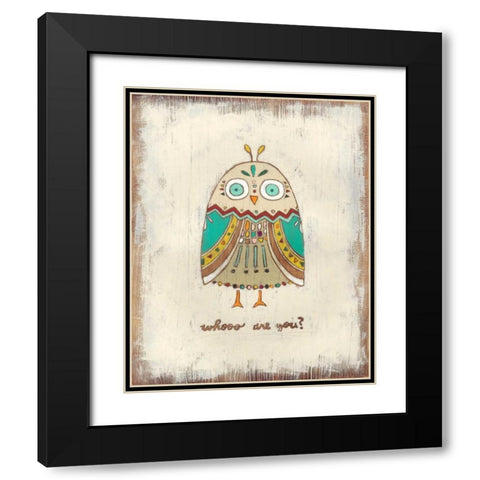 The Hoots I Black Modern Wood Framed Art Print with Double Matting by Vess, June Erica
