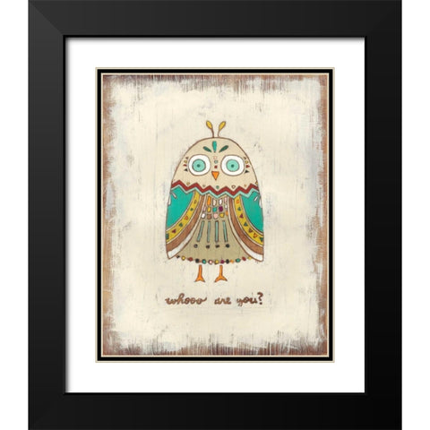 The Hoots I Black Modern Wood Framed Art Print with Double Matting by Vess, June Erica