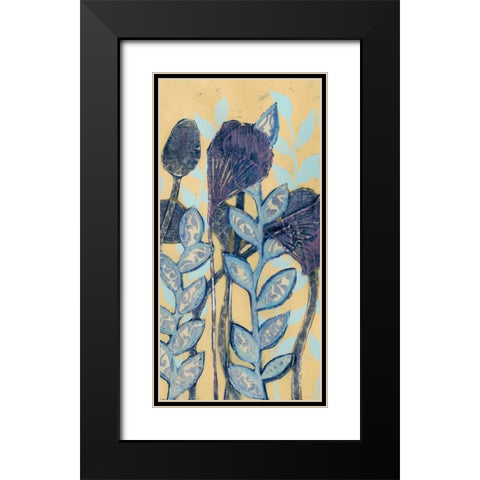 Chromatic Floral Mix I Black Modern Wood Framed Art Print with Double Matting by Popp, Grace