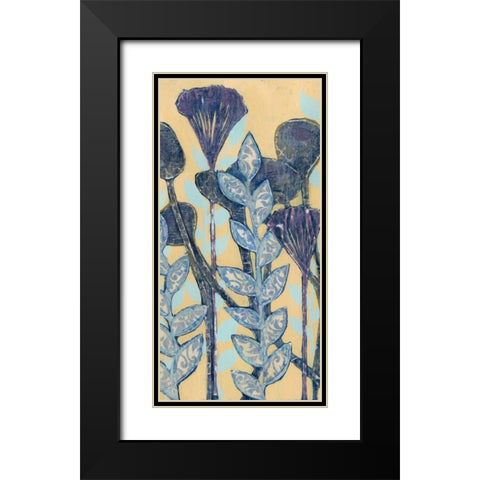 Chromatic Floral Mix II Black Modern Wood Framed Art Print with Double Matting by Popp, Grace