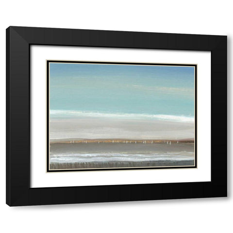 Distant Coast I Black Modern Wood Framed Art Print with Double Matting by OToole, Tim