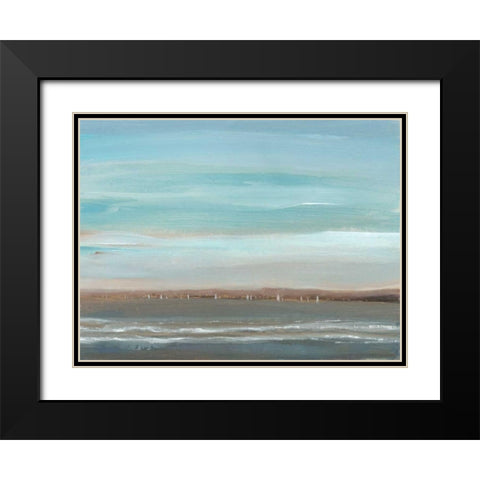 Distant Coast II Black Modern Wood Framed Art Print with Double Matting by OToole, Tim