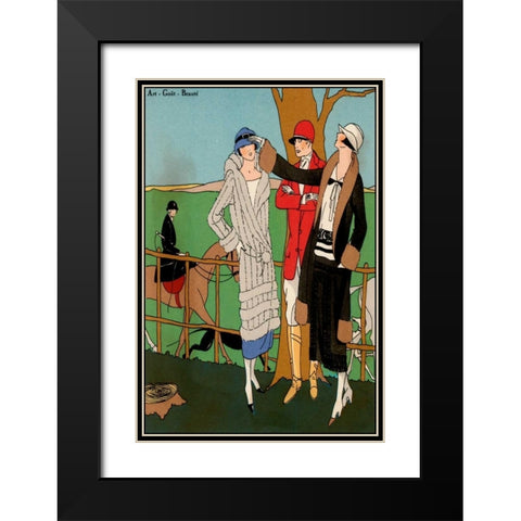 Vintage Couture III Black Modern Wood Framed Art Print with Double Matting by Unknown