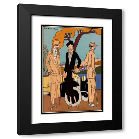 Vintage Couture IV Black Modern Wood Framed Art Print with Double Matting by Unknown