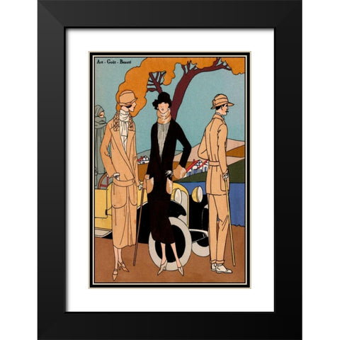 Vintage Couture IV Black Modern Wood Framed Art Print with Double Matting by Unknown
