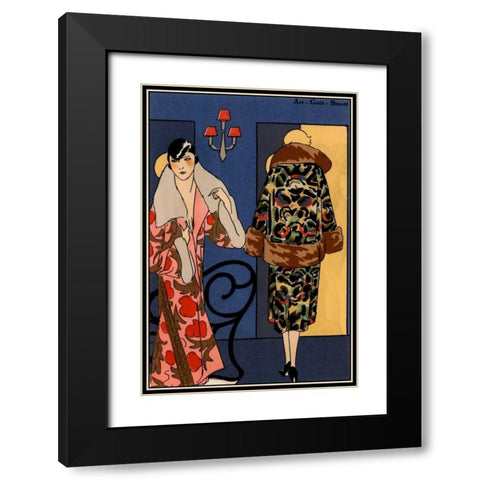 Vintage Couture XI Black Modern Wood Framed Art Print with Double Matting by Unknown