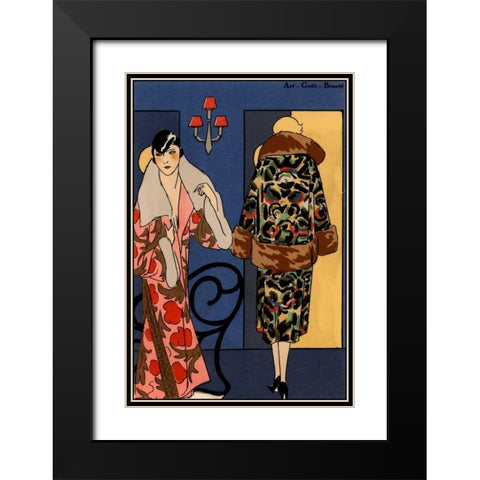 Vintage Couture XI Black Modern Wood Framed Art Print with Double Matting by Unknown