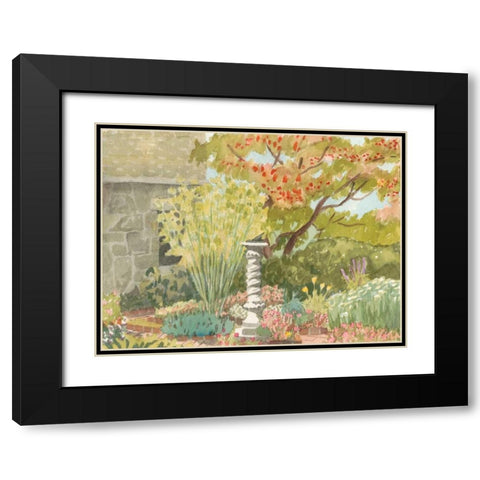 Watercolor Garden I Black Modern Wood Framed Art Print with Double Matting by Miller, Dianne
