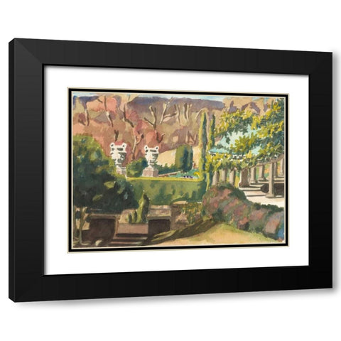 Watercolor Garden II Black Modern Wood Framed Art Print with Double Matting by Miller, Dianne