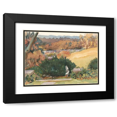Watercolor Garden III Black Modern Wood Framed Art Print with Double Matting by Miller, Dianne