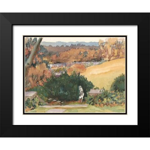 Watercolor Garden III Black Modern Wood Framed Art Print with Double Matting by Miller, Dianne