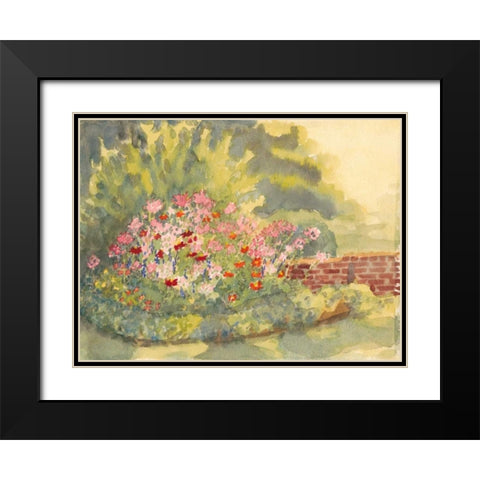 Watercolor Garden V Black Modern Wood Framed Art Print with Double Matting by Miller, Dianne