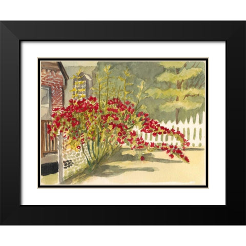 Watercolor Garden VI Black Modern Wood Framed Art Print with Double Matting by Miller, Dianne
