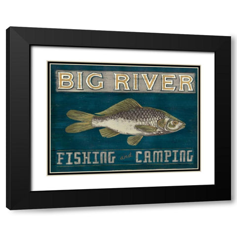 Lodge Sign I Black Modern Wood Framed Art Print with Double Matting by Vess, June Erica