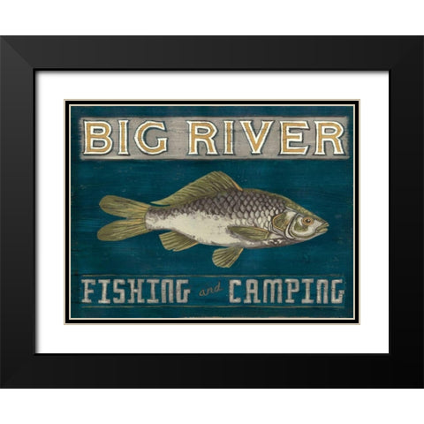 Lodge Sign I Black Modern Wood Framed Art Print with Double Matting by Vess, June Erica