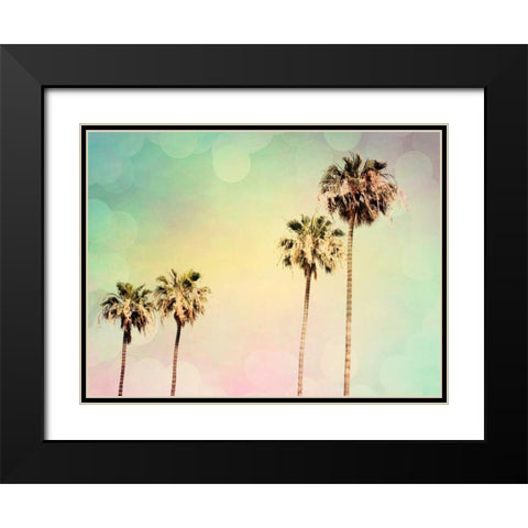 Palm Trees II Black Modern Wood Framed Art Print with Double Matting by Coomes, Sylvia