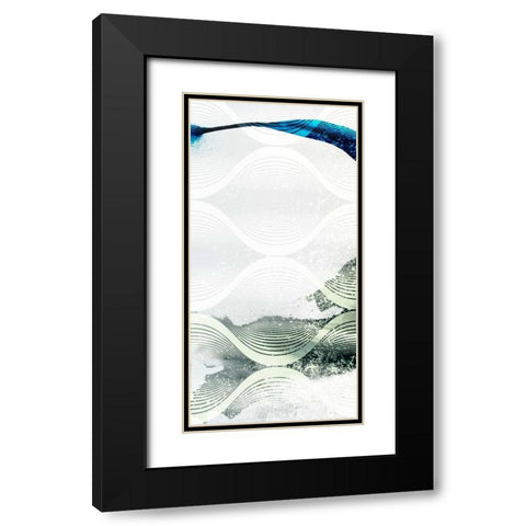 Minimal Wave I Black Modern Wood Framed Art Print with Double Matting by Jasper, Sisa