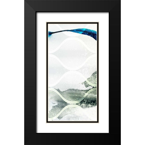Minimal Wave I Black Modern Wood Framed Art Print with Double Matting by Jasper, Sisa