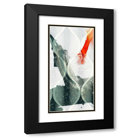 Minimal Wave II Black Modern Wood Framed Art Print with Double Matting by Jasper, Sisa