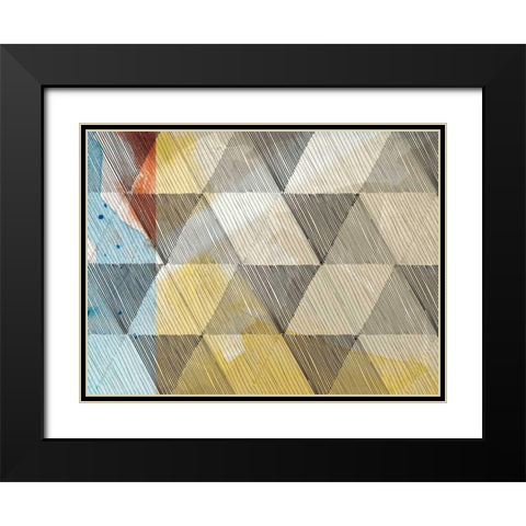 Geo Now Sketch I Black Modern Wood Framed Art Print with Double Matting by Jasper, Sisa