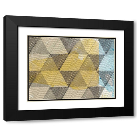 Geo Now Sketch II Black Modern Wood Framed Art Print with Double Matting by Jasper, Sisa