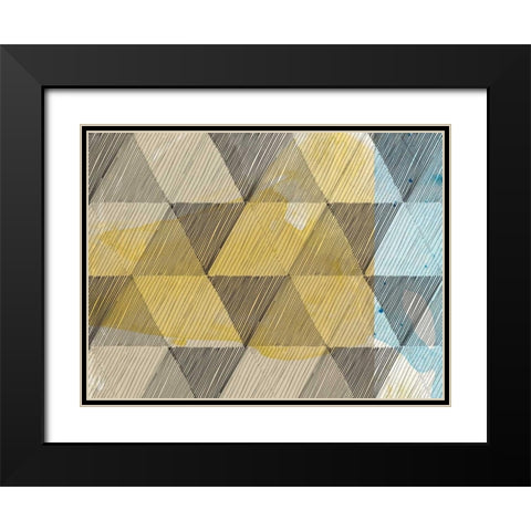 Geo Now Sketch II Black Modern Wood Framed Art Print with Double Matting by Jasper, Sisa