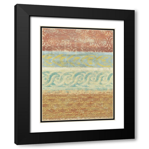 Decorative Patterns I Black Modern Wood Framed Art Print with Double Matting by Saunders, Alonzo
