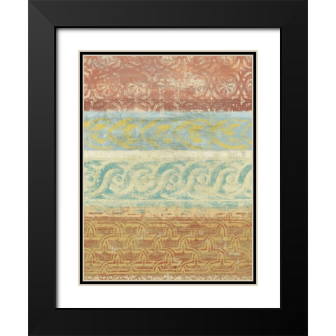 Decorative Patterns I Black Modern Wood Framed Art Print with Double Matting by Saunders, Alonzo