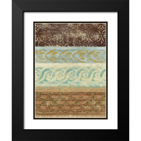 Decorative Patterns III Black Modern Wood Framed Art Print with Double Matting by Saunders, Alonzo