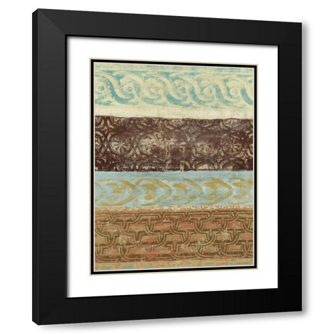 Decorative Patterns IV Black Modern Wood Framed Art Print with Double Matting by Saunders, Alonzo
