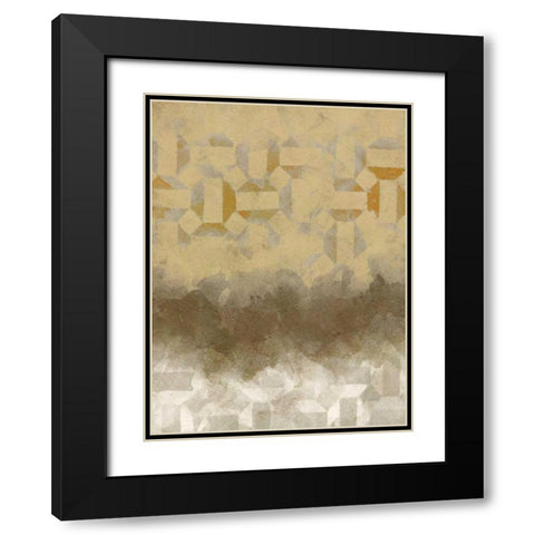 Shifting Earth II Black Modern Wood Framed Art Print with Double Matting by Saunders, Alonzo