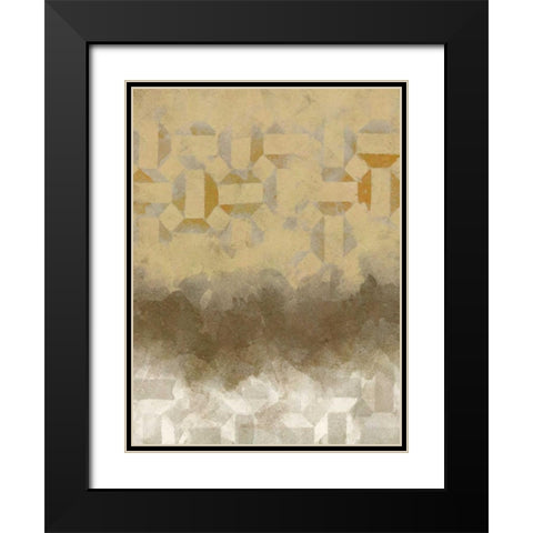 Shifting Earth II Black Modern Wood Framed Art Print with Double Matting by Saunders, Alonzo