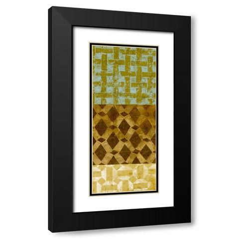 Tiled Up III Black Modern Wood Framed Art Print with Double Matting by Saunders, Alonzo
