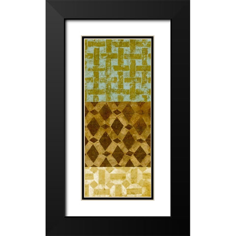 Tiled Up III Black Modern Wood Framed Art Print with Double Matting by Saunders, Alonzo