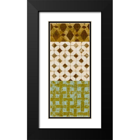 Tiled Up IV Black Modern Wood Framed Art Print with Double Matting by Saunders, Alonzo