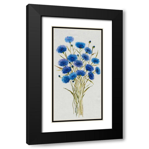 Cornflower Patch I Black Modern Wood Framed Art Print with Double Matting by OToole, Tim
