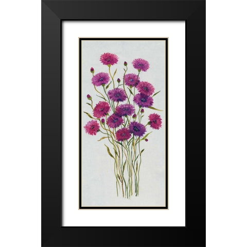 Cornflower Patch II Black Modern Wood Framed Art Print with Double Matting by OToole, Tim