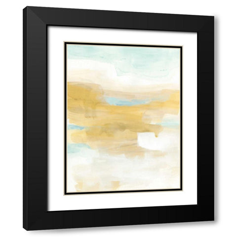 Citron Vista I Black Modern Wood Framed Art Print with Double Matting by Vess, June Erica