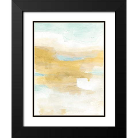 Citron Vista I Black Modern Wood Framed Art Print with Double Matting by Vess, June Erica