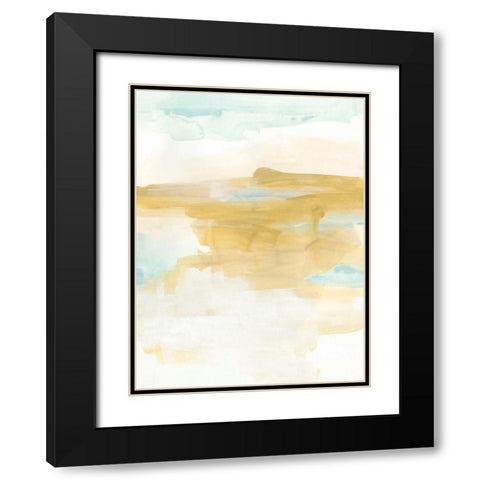 Citron Vista II Black Modern Wood Framed Art Print with Double Matting by Vess, June Erica